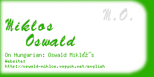 miklos oswald business card